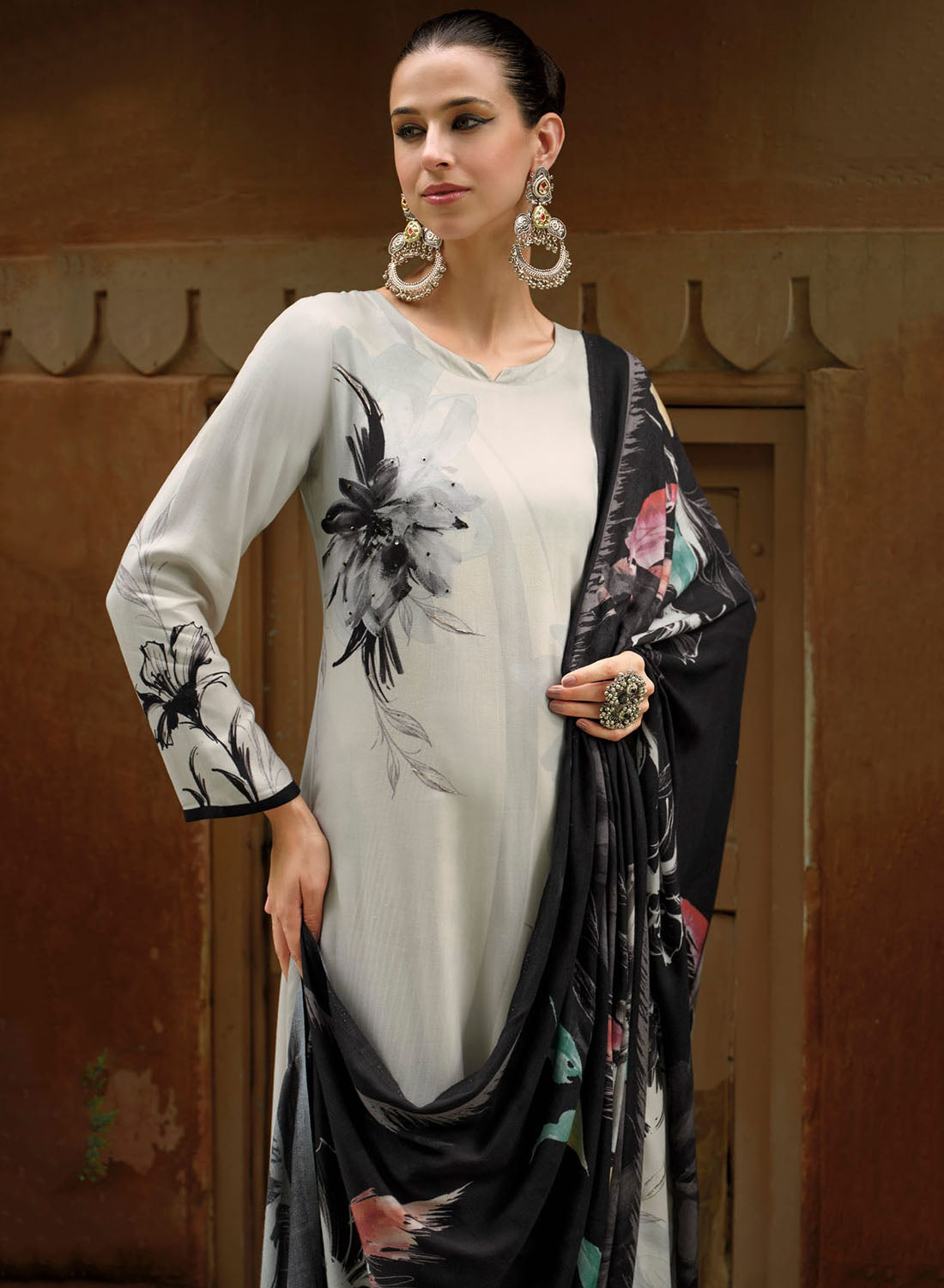 Unstitched Pashmina Winter Salwar Suit Fabric Material for Women