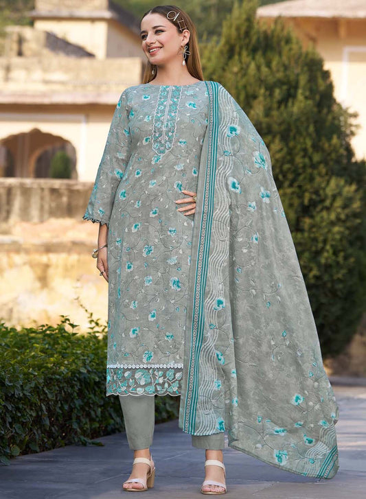 Daily Wear Pure Cotton Unstitched Salwar Suit Set Material for Women