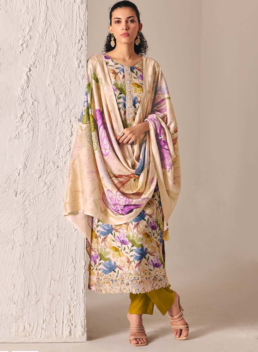 Unstitched Pashmina Winter Salwar Suit Dress Material for Women