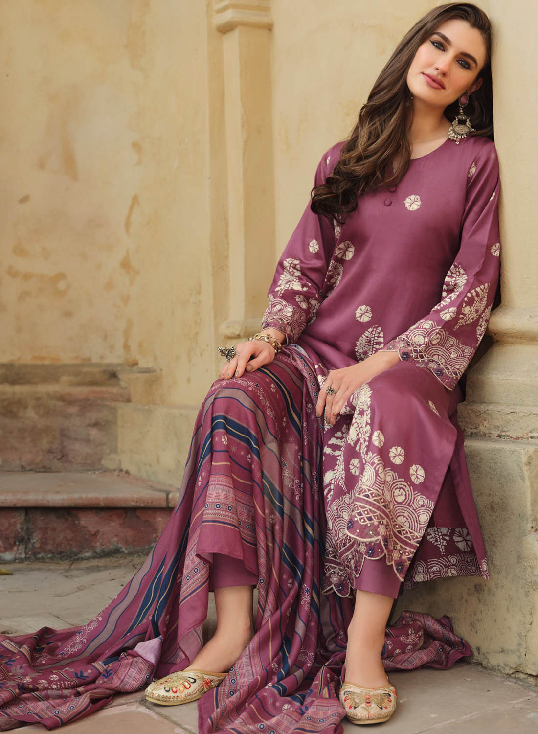 Pure Cotton Unstitched Suit Dress Material for Women with Muslin Dupatta