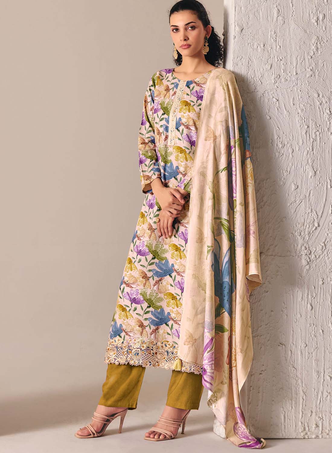 Unstitched Pashmina Winter Salwar Suit Dress Material for Women