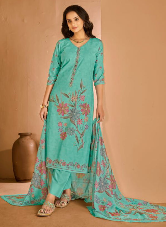 Rivaa Latest Unstitched Pure Cotton Salwar Suit Material for Women