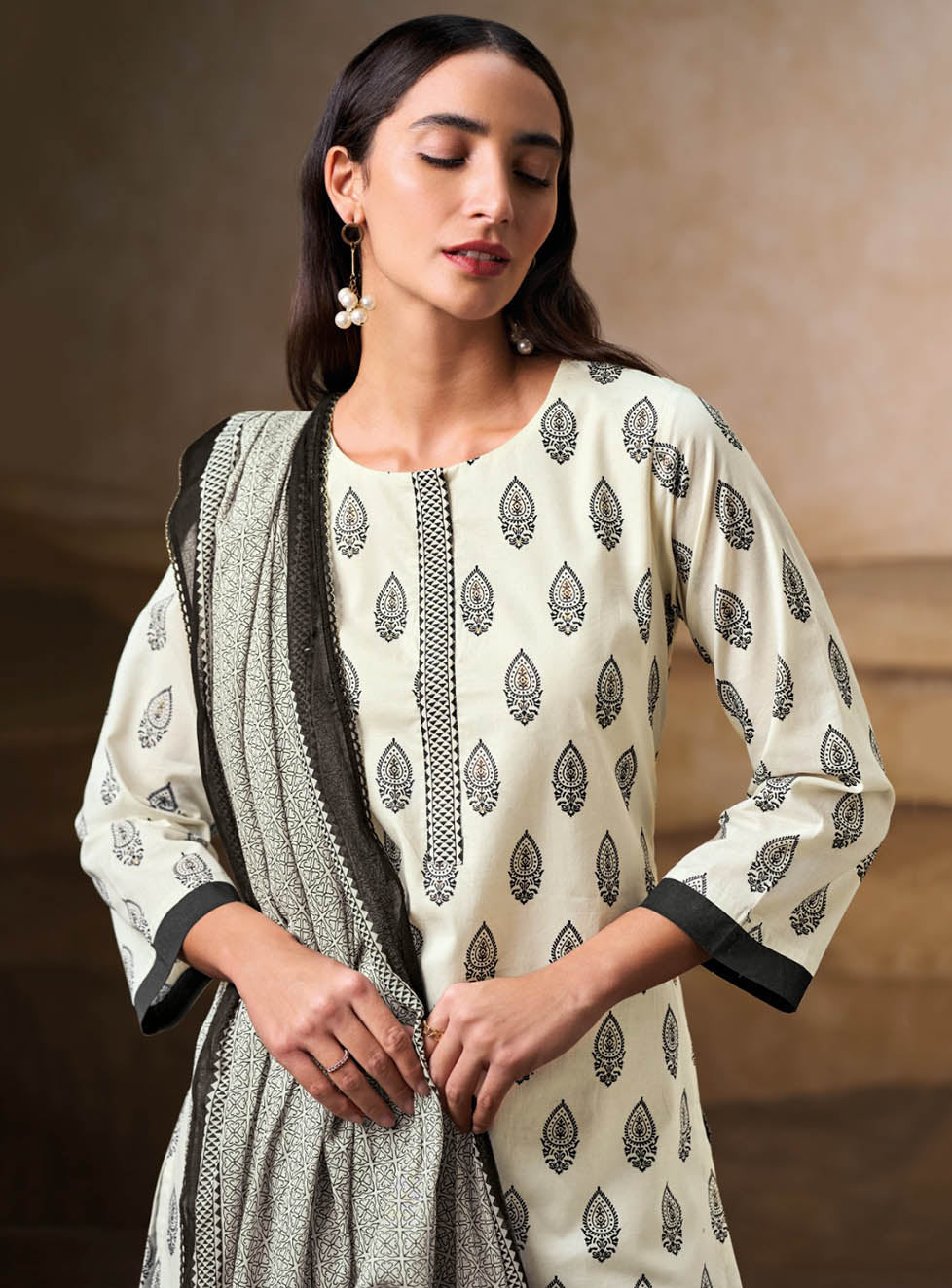 Ganga Women’s Pure Cotton Unstitched Suit Dress Material Set