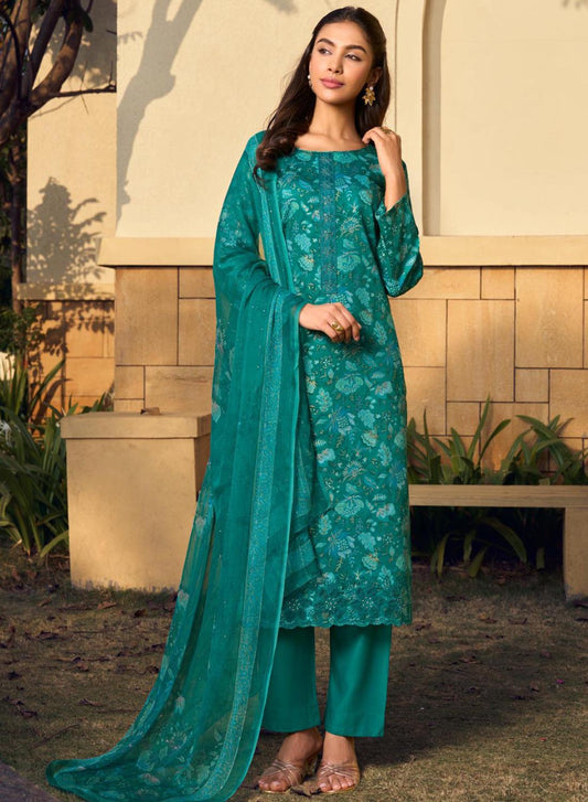 Cotton Satin Unstitched Salwar Suit Dress Material for Women