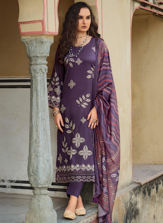 Pure Cotton Unstitched Suit Dress Material for Women with Muslin Dupatta