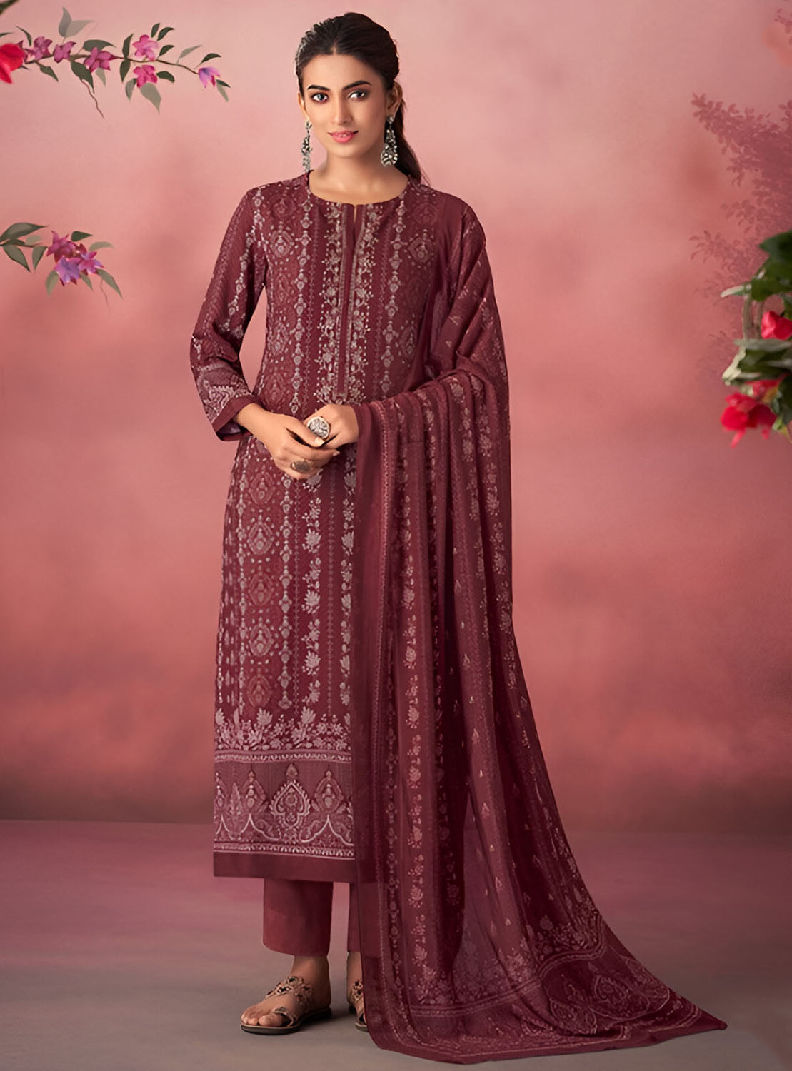 Unstitched Pashmina Winter Salwar Suit Dress Material for Ladies Esta Designs