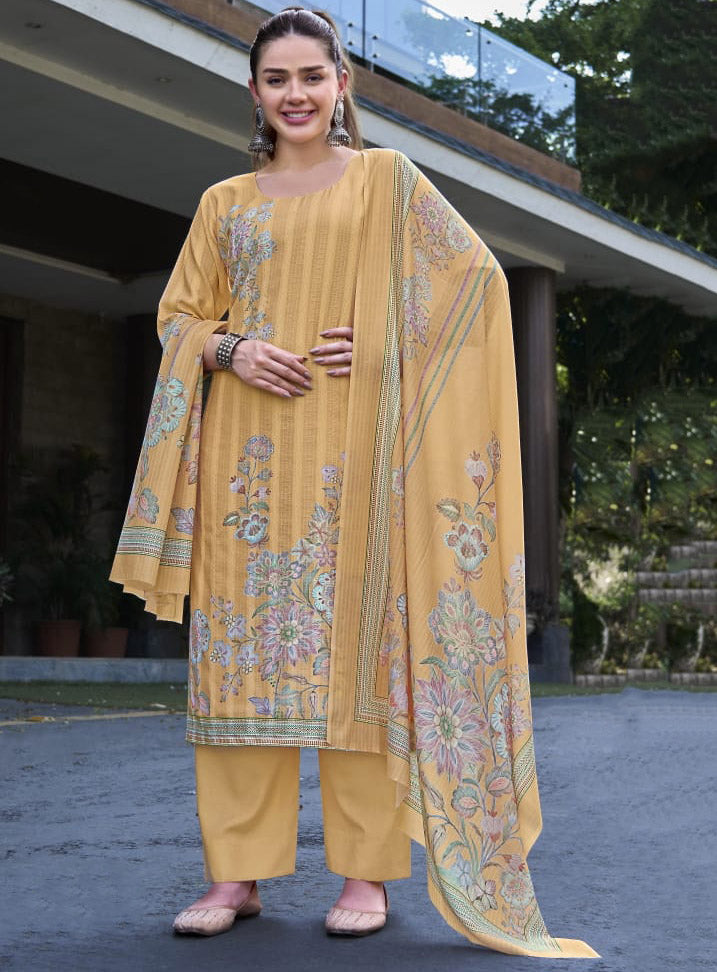 Pure Soft Cotton Unstitched Salwar Suit Set Dress Material for Women