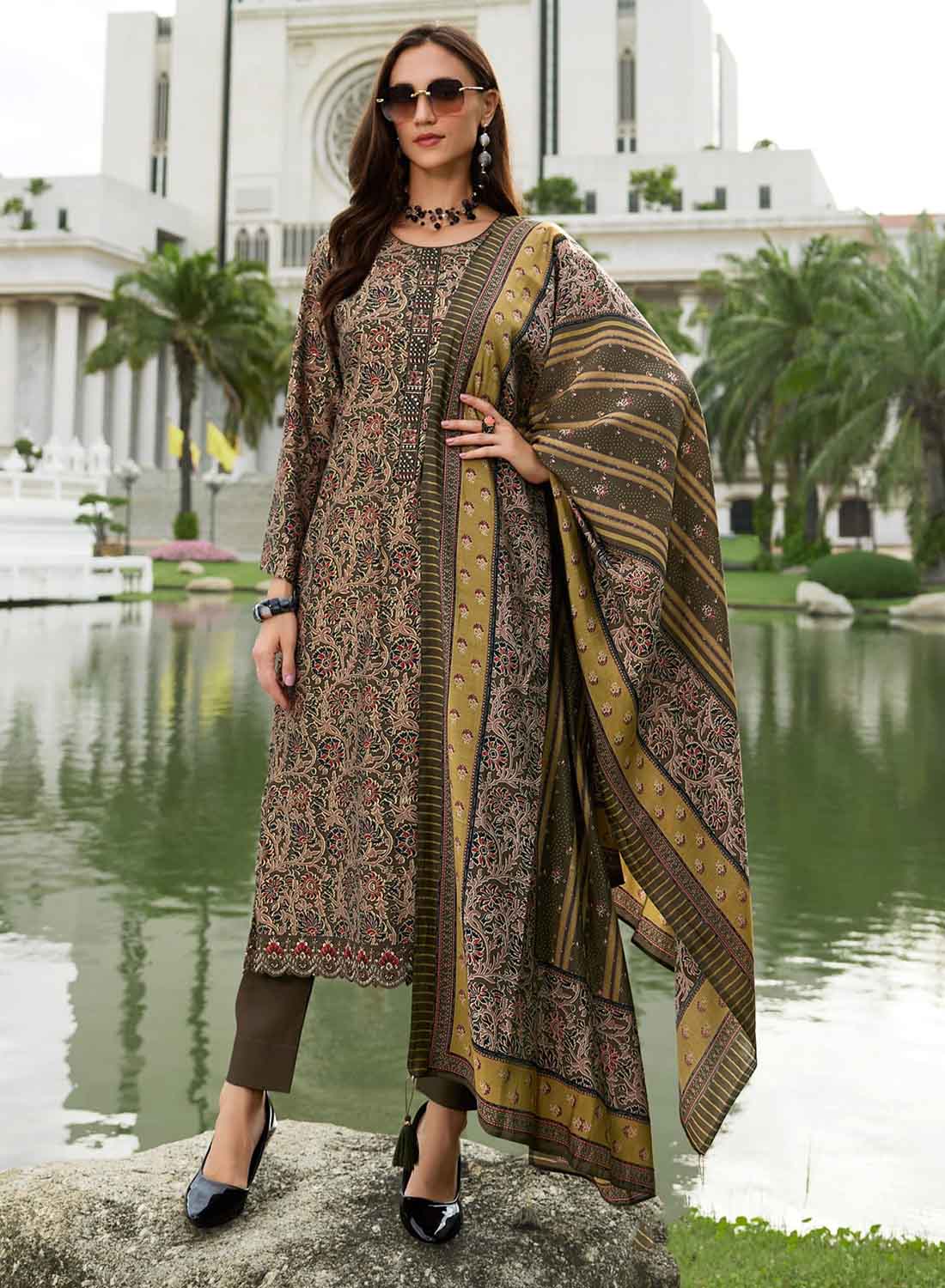 Pure Viscose Muslin Unstitched Suit Dress Material for Women