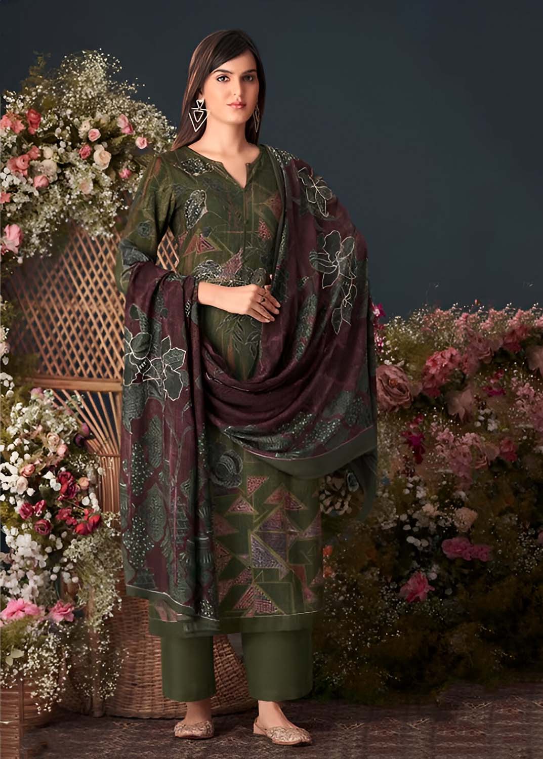 winter dress material Dress Material Kashmiri Winter Dress Belliza Winter Luxury Vol Kashmiri Velvet Dress Material Surat