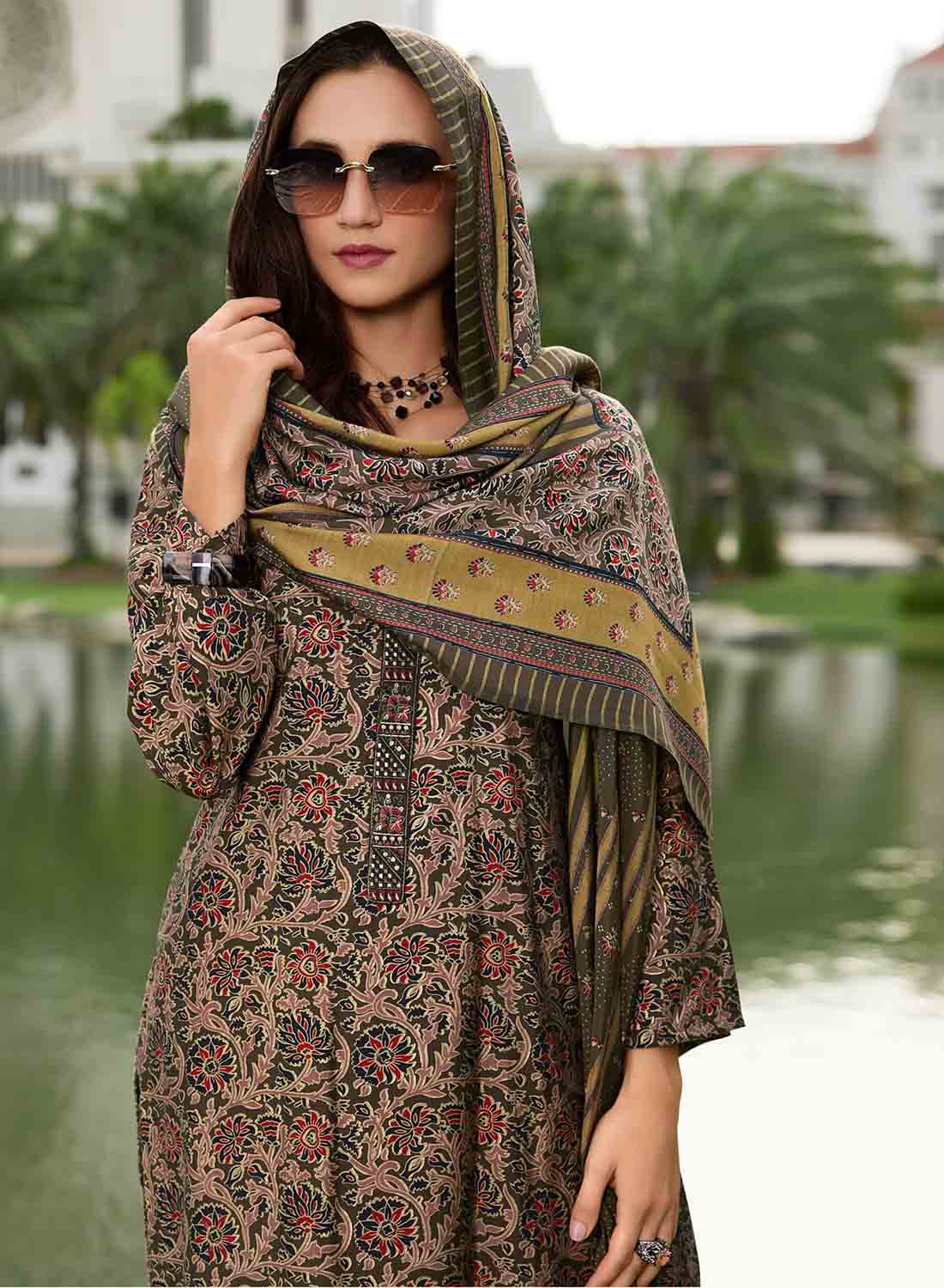 Pure Viscose Muslin Unstitched Suit Dress Material for Women