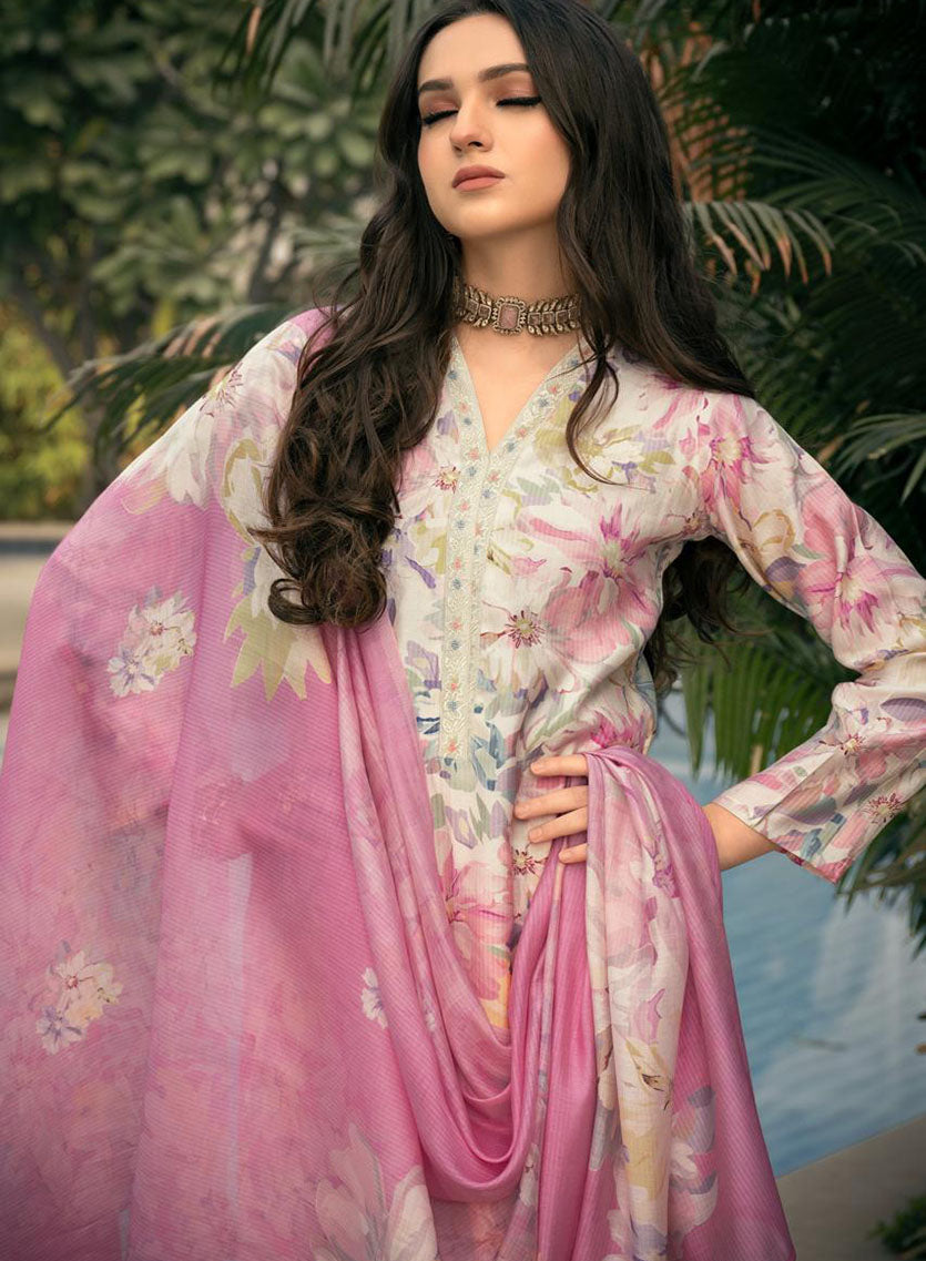 Party Wear Muslin Unstitched Salwar Suit Set Dress Material for Women