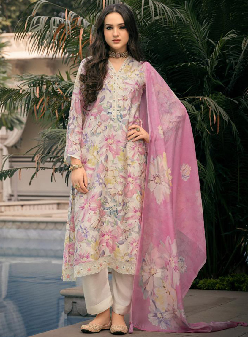Party Wear Muslin Unstitched Salwar Suit Set Dress Material for Women