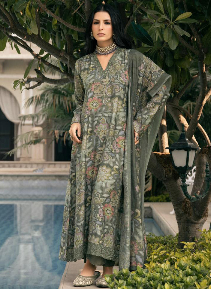 Party Wear Viscose Muslin Unstitched Suit Dress Material for Women