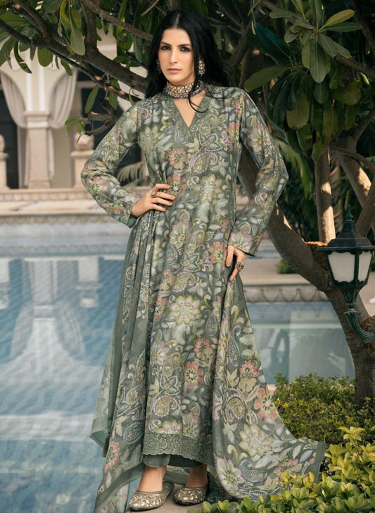 Party Wear Viscose Muslin Unstitched Suit Dress Material for Women