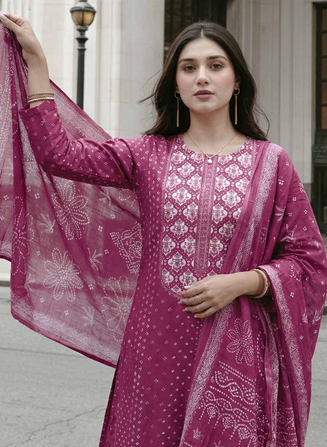Pure Cotton Lawn Printed Unstitched Salwar Suit with Dupatta