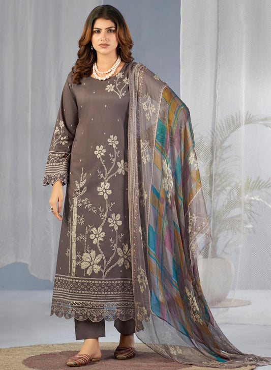 Pure Cotton Pakistani Print Unstitched Suit Material with Dupatta