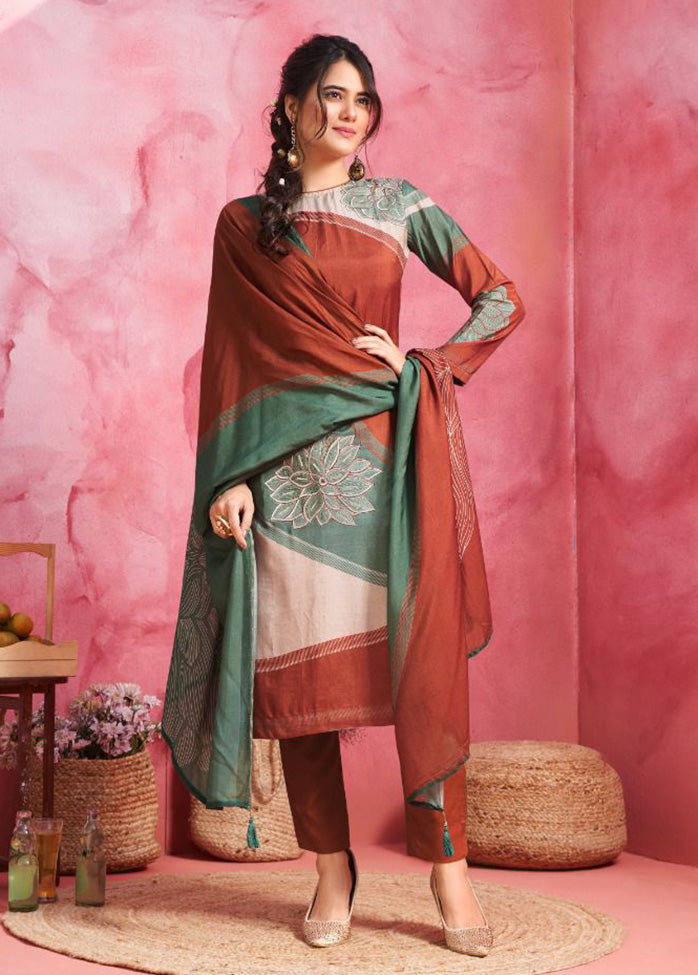 Pure Muslin Unstitched Salwar Suit Dress Material for Women