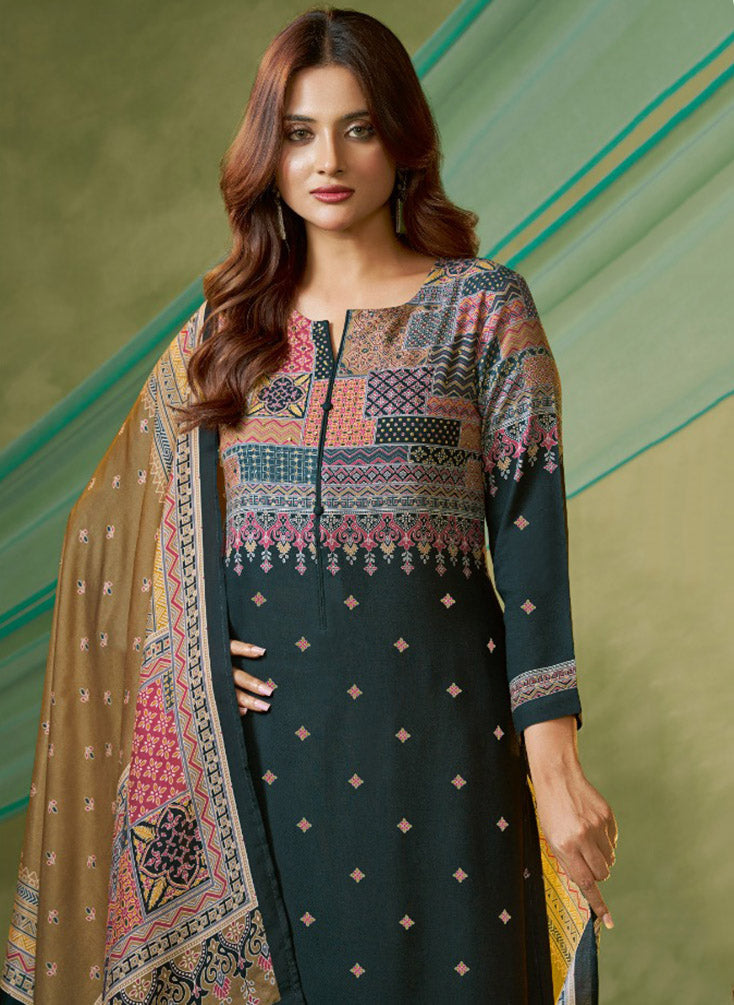 Unstitched Pashmina Winter Salwar Suit Set Material for Women