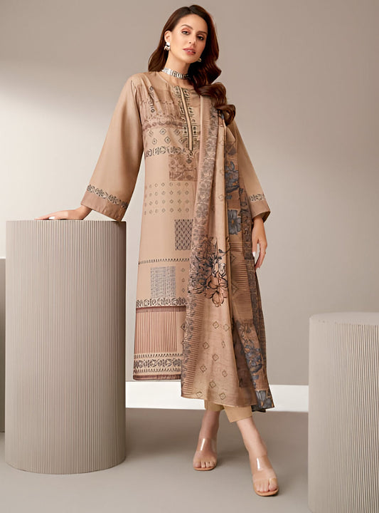Pashmina Winter Suit Dress Material with Embroidery for Ladies