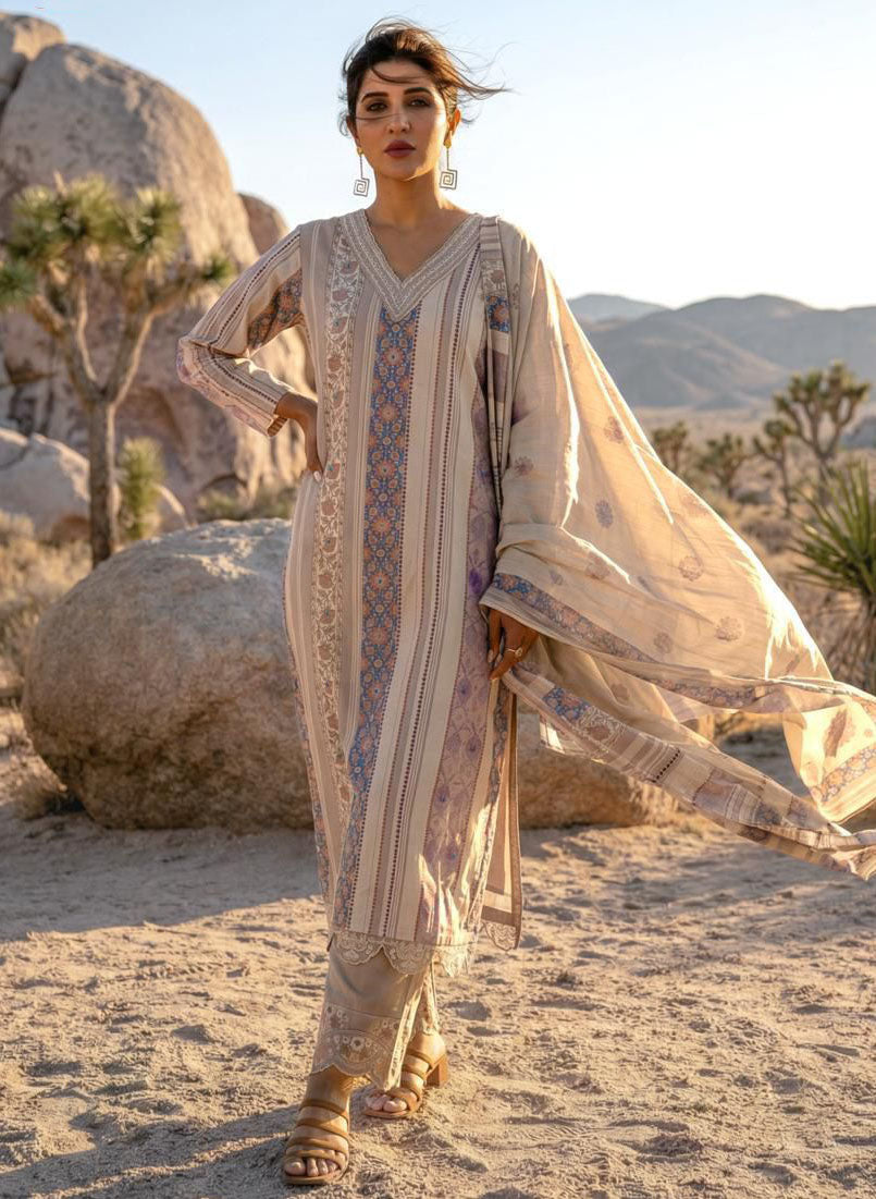 Pure Cotton Printed Unstitched Salwar Suit Set Dress Material for Women