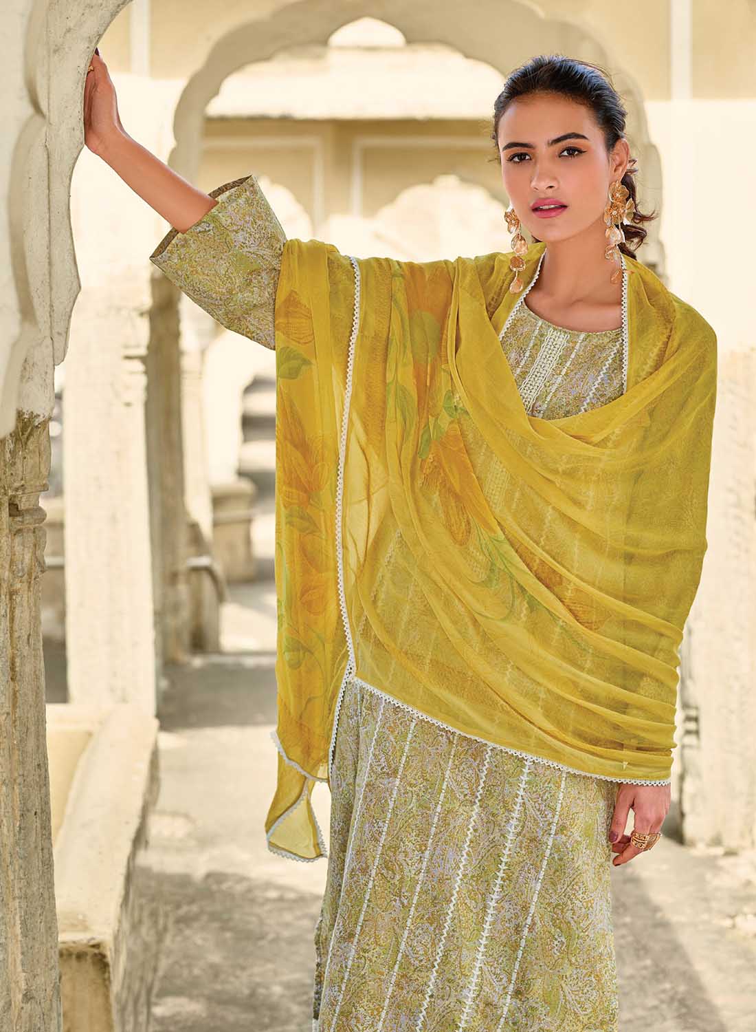 Kilory Pure Lawn Cotton Unstitched Salwar Suit Fabric for Women