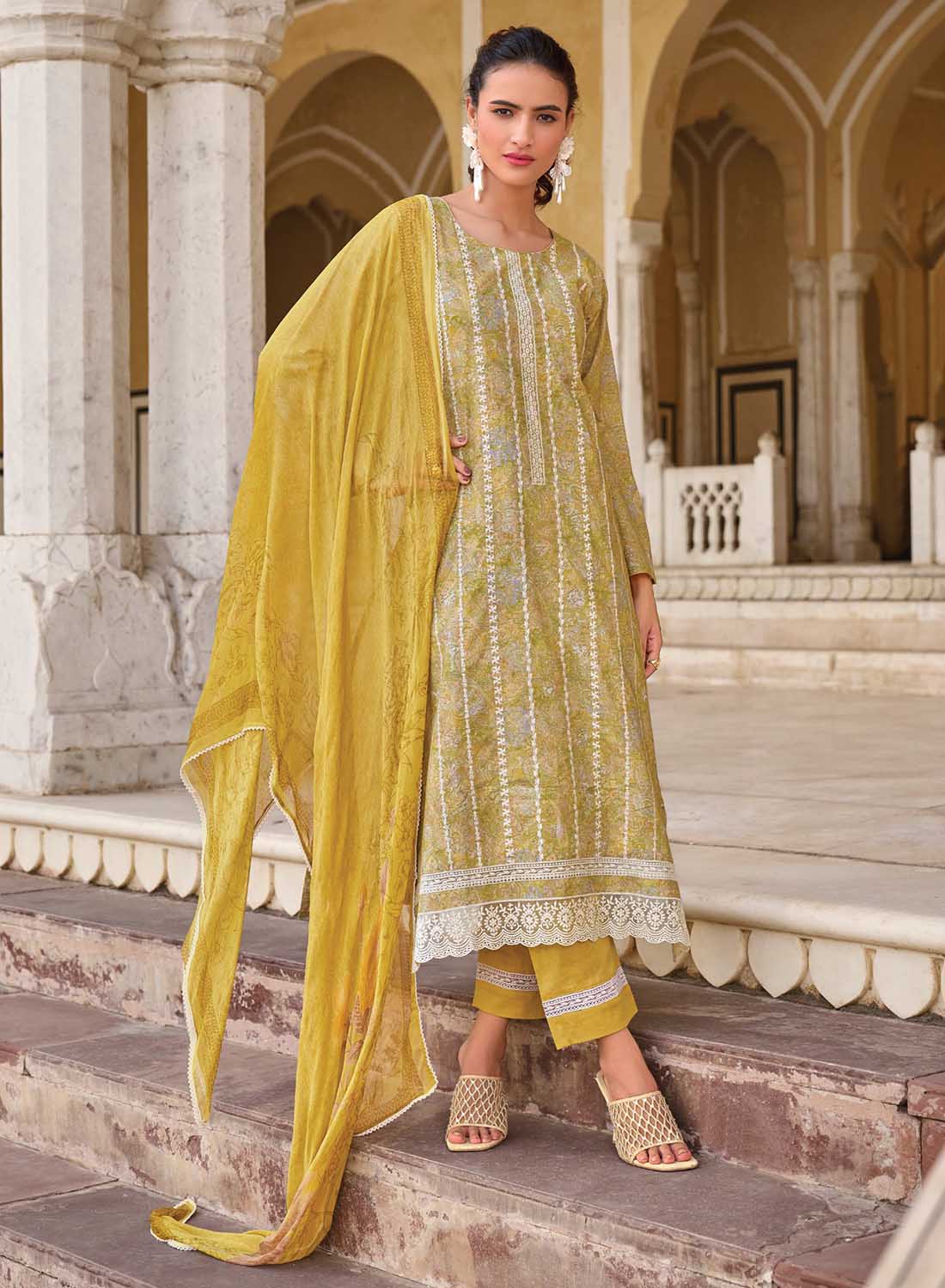 Unstitched Pure Lawn Cotton Suit Fabric Dress Material for Women