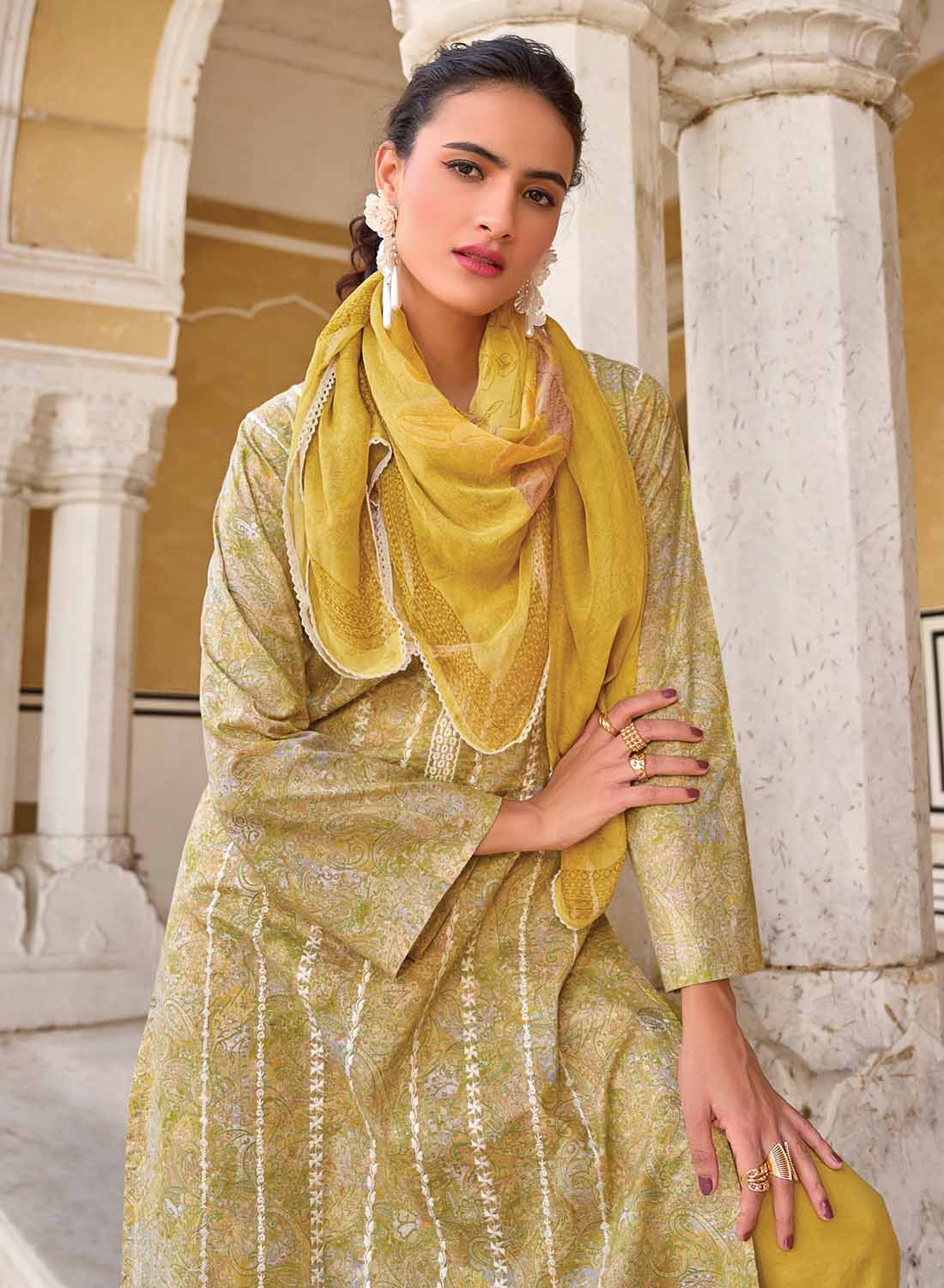 Unstitched Pure Lawn Cotton Suit Fabric Dress Material for Women