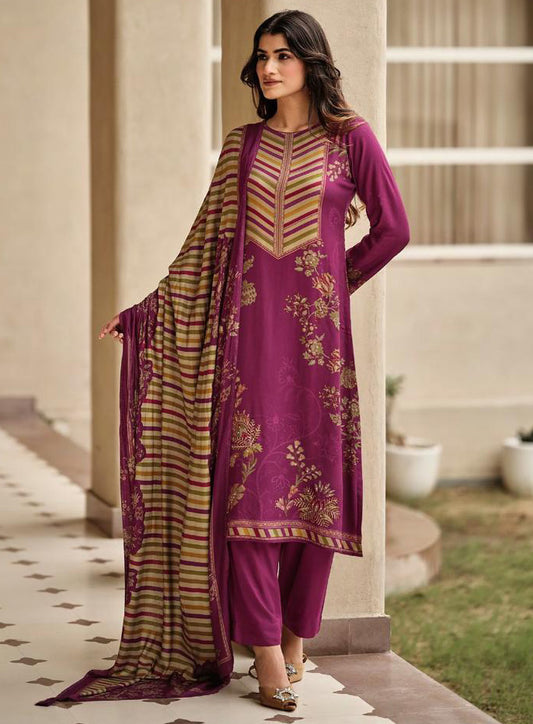 Winter Pashmina Unstitched Salwar Suit Dress Material for Women