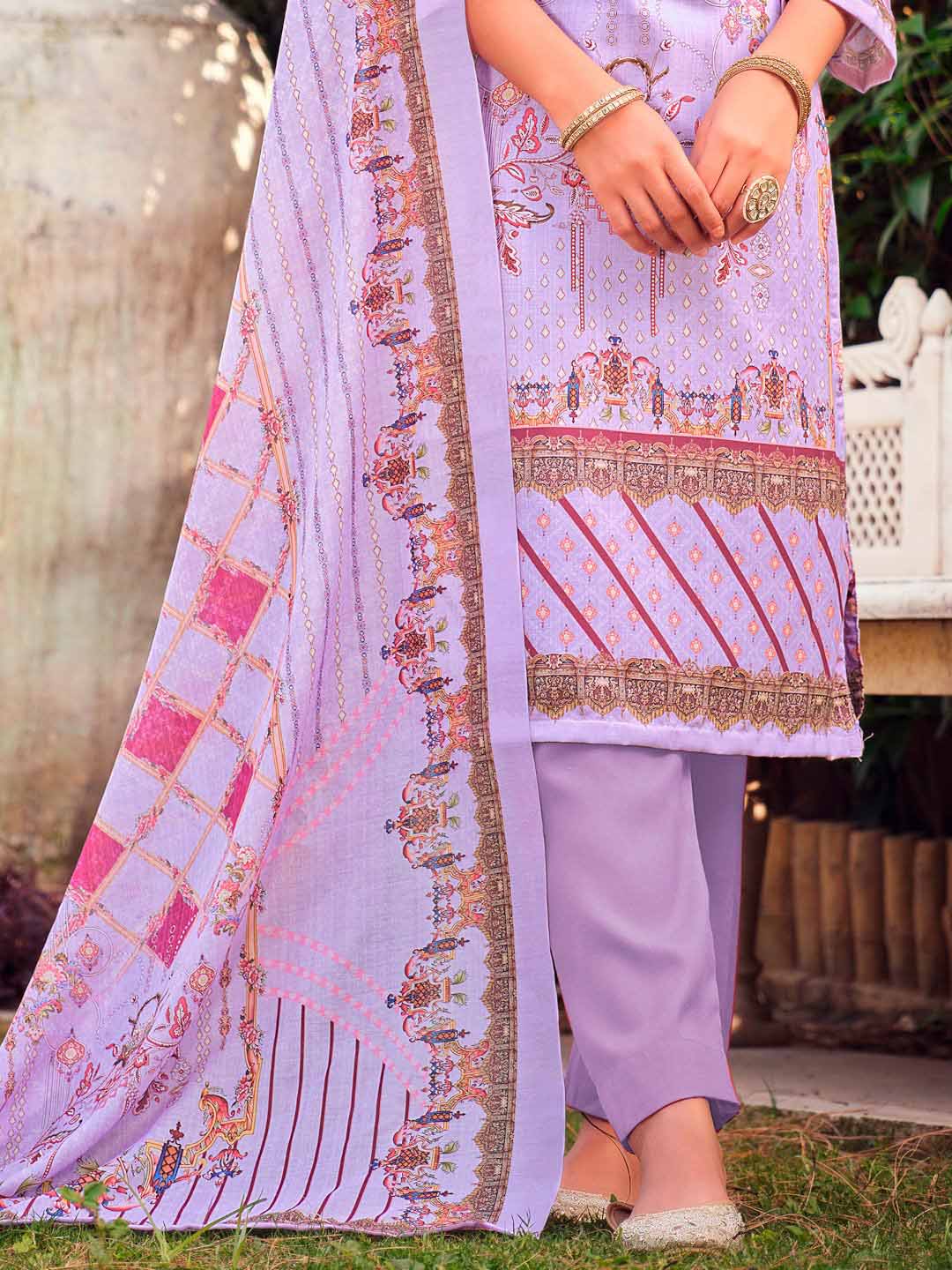 Belliza Unstitched Pakistani Print Cotton Suits with Embroidery Belliza
