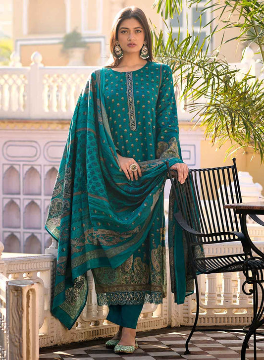 Mumtaz Arts Pure Cotton Satin Unstitched Suit Material for Women Mumtaz Arts