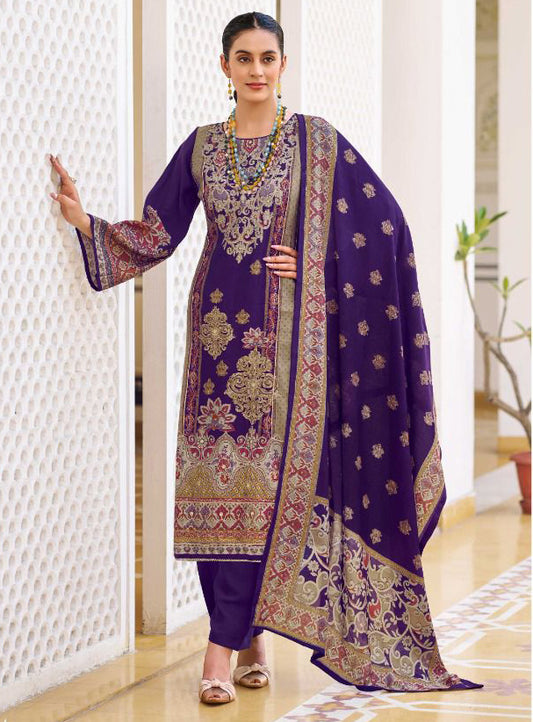Viscose Muslin Pakistani Print Unstitched Salwar Suit Material for Women