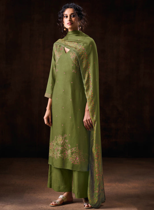 Ganga Woolen Pashmina Winter Unstitched Salwar Suit Dress Material