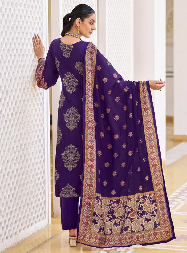Viscose Muslin Pakistani Print Unstitched Salwar Suit Material for Women