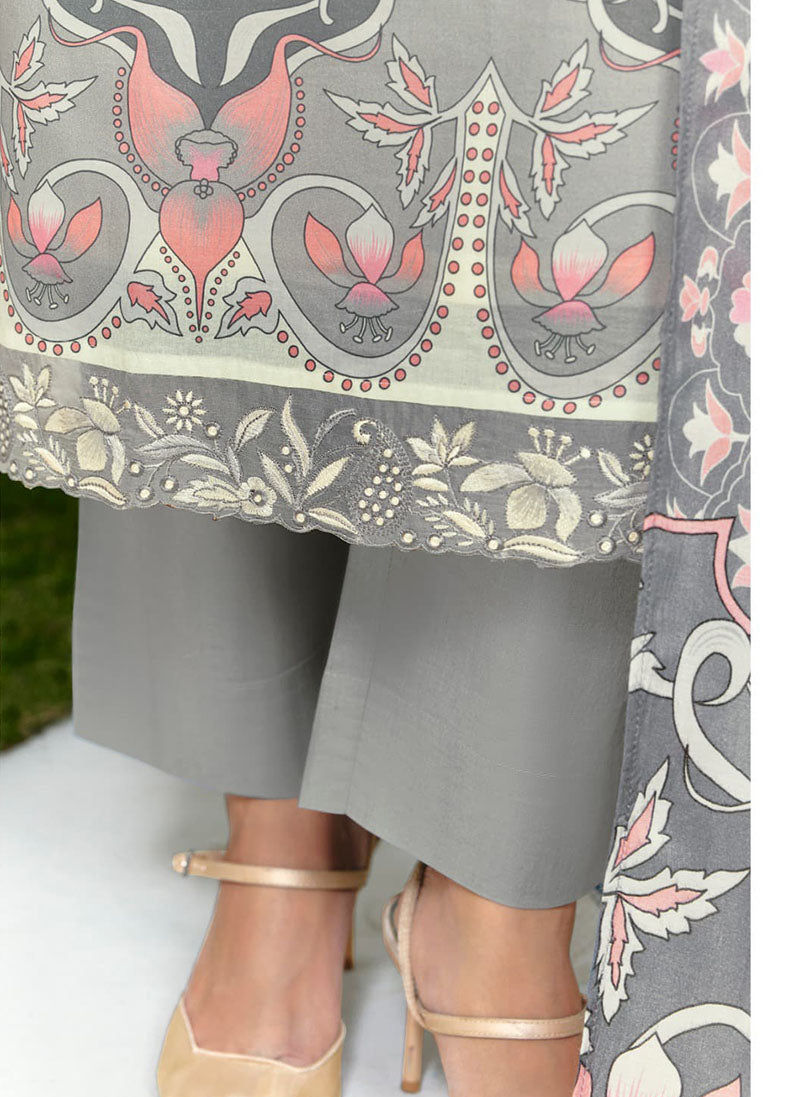 Pure Cotton Lawn Embroidered Unstitched Suit Fabric Material for Women