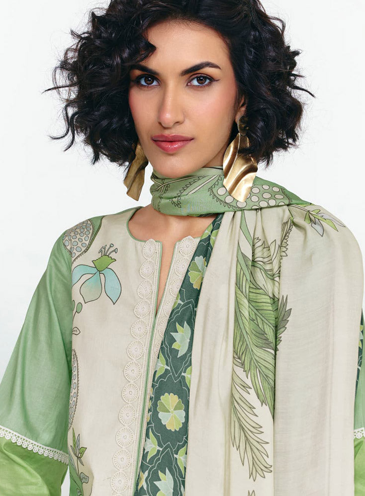 Pure Cotton Lawn Embroidered Unstitched Suit Dress Material for Women