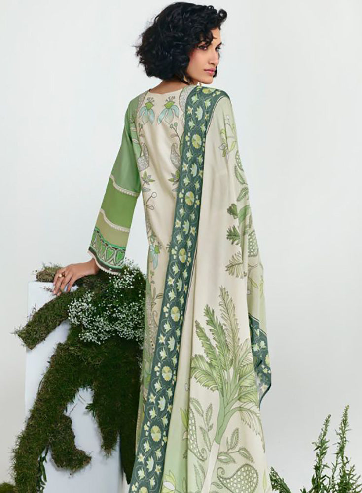 Pure Cotton Lawn Embroidered Unstitched Suit Dress Material for Women