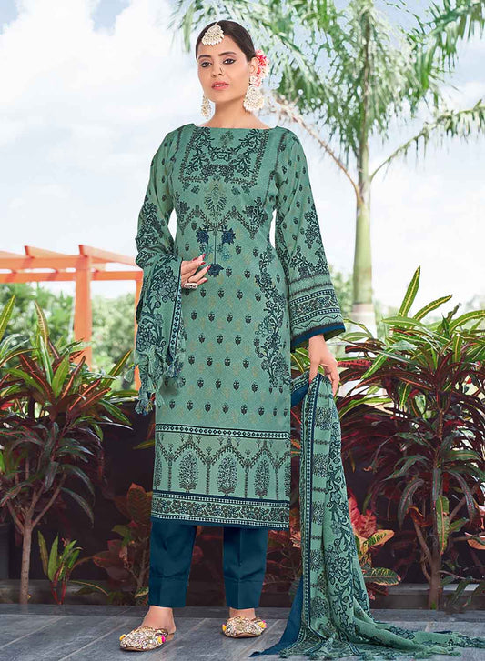 Pakistani Print Pashmina Winter Suits Dress Materials for Women Radha Fab