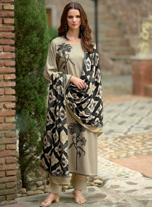 Women Viscose Pashmina Unstitched Winter Salwar Suit Dress Material