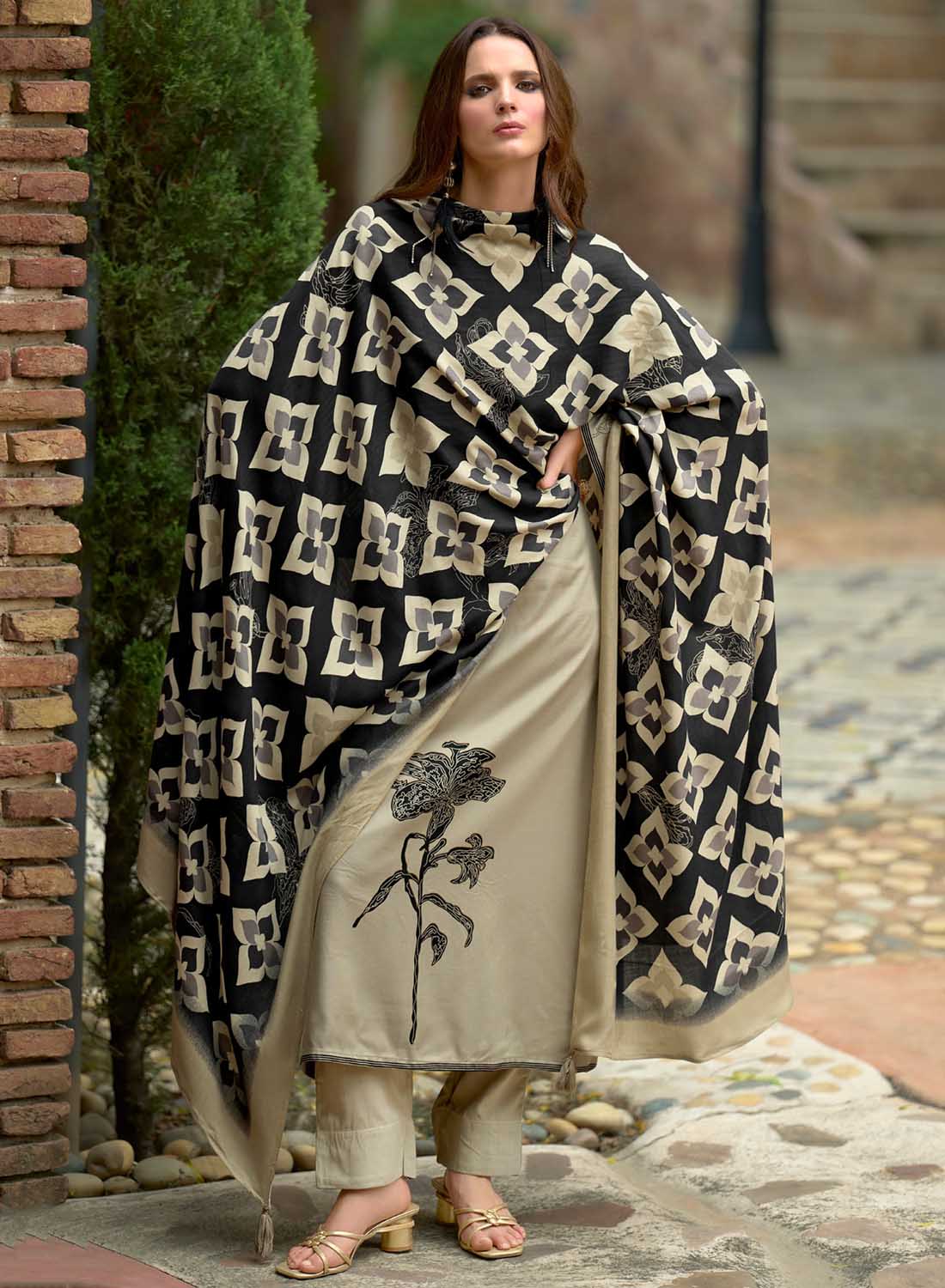 Women Viscose Pashmina Unstitched Winter Salwar Suit Dress Material