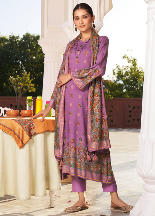 Unstitched Pashmina Winter Salwar Suit Dress Material for Women