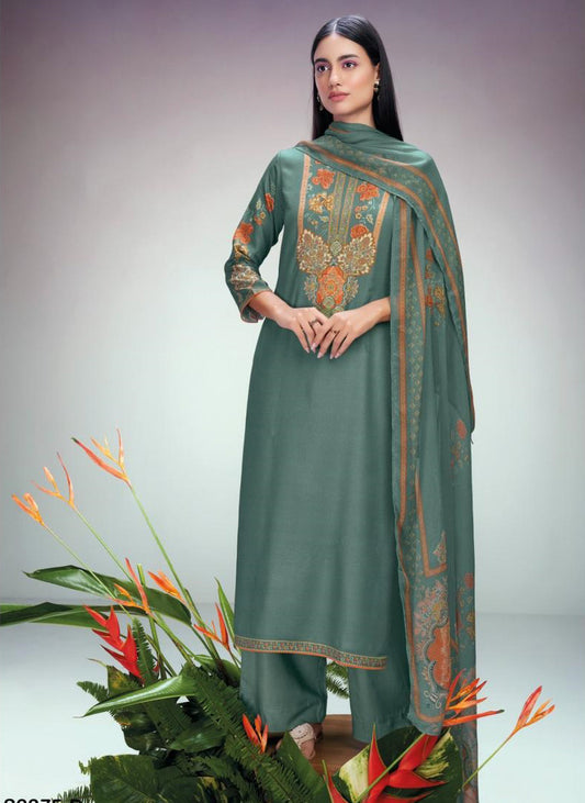 Ganga Unstitched Woolen Pashmina Winter Salwar Suit Dress Material