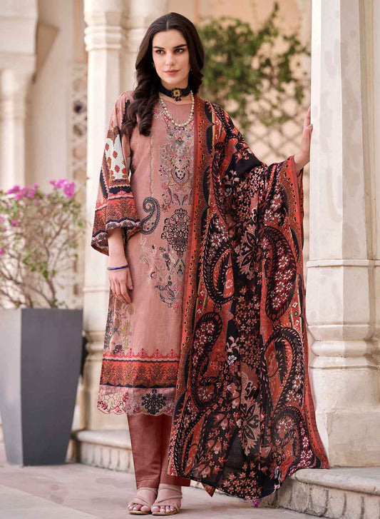 Pure Cotton Pakistani Print Unstitched Salwar Suit for Women