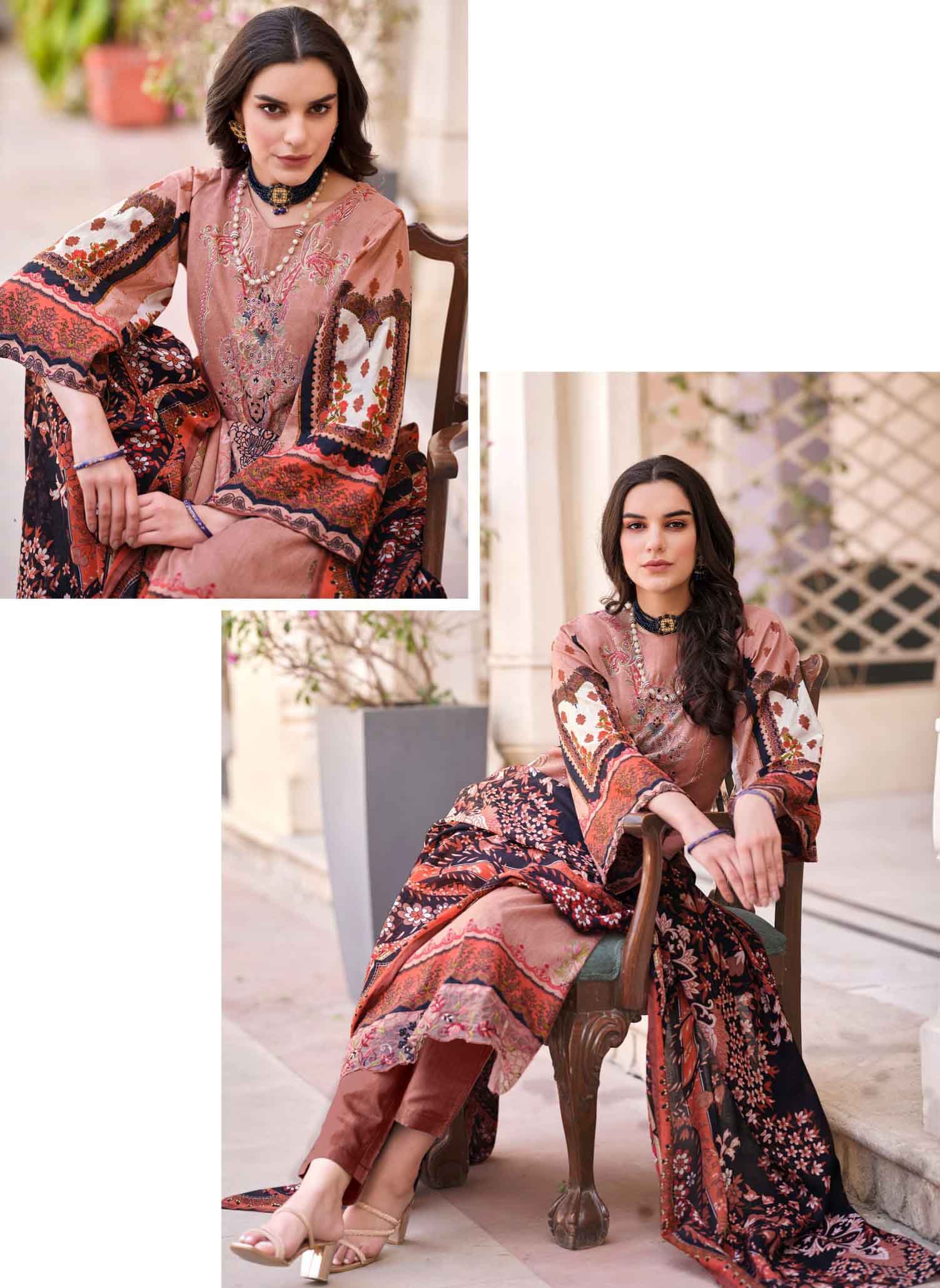 Pure Cotton Pakistani Print Unstitched Salwar Suit for Women