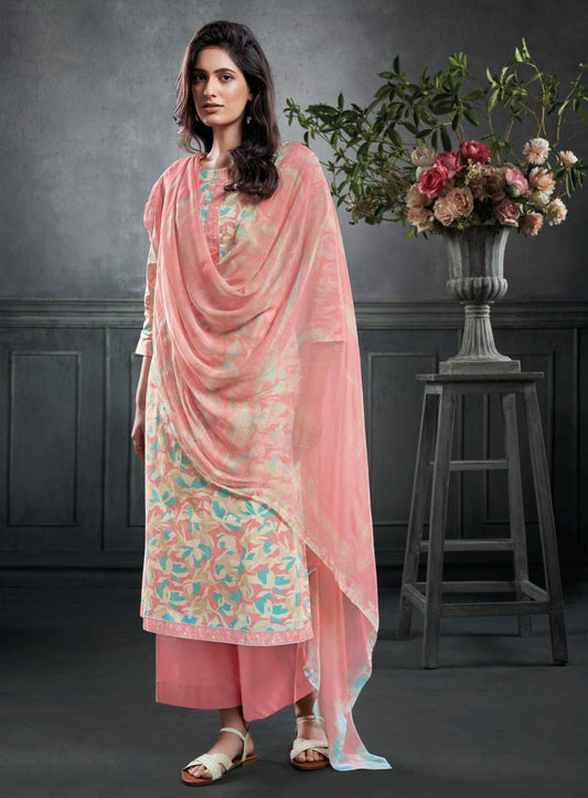 Ganga Pure Cotton Unstitched Printed Suit Dress Material for Women