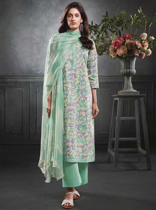 Ganga Unstitched Pure Cotton Suit Dress Material for Women