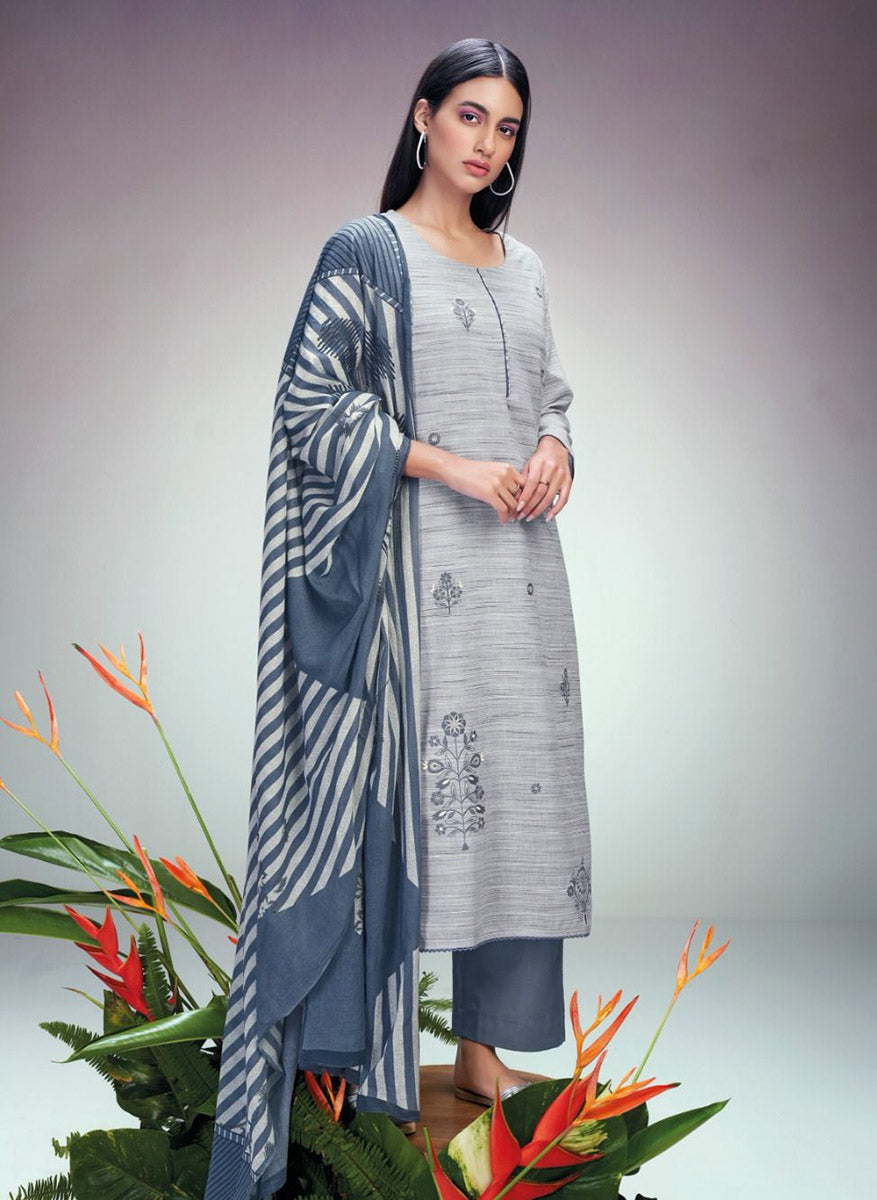 Ganga Unstitched Woven Cotton Salwar Suit Dress Material for Women Ganga