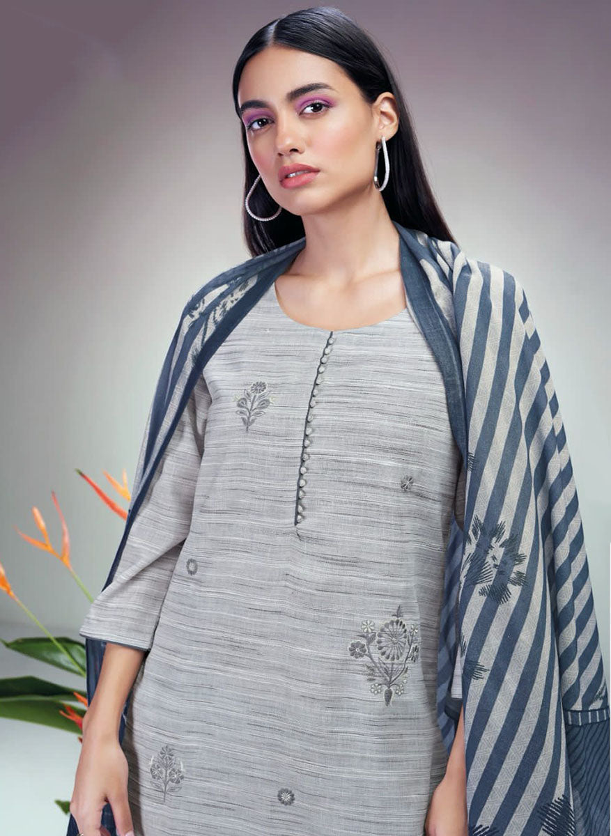 Ganga Unstitched Woven Cotton Salwar Suit Dress Material for Women Ganga