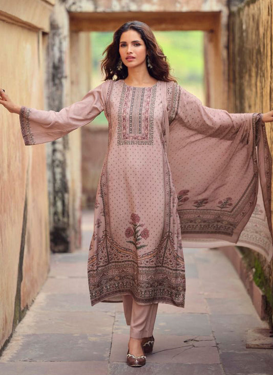 Pure Viscose Pashmina Shimmer Unstitched Winter Suit Dress Material