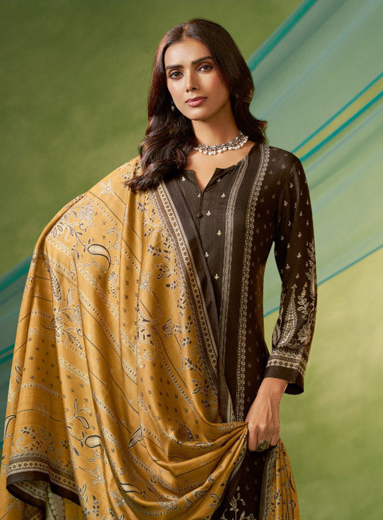 Elegant Pashmina Winter Unstitched Salwar Suit Material for Women