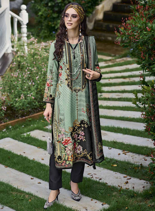 Pakistani Print Pashmina Unstitched Winter Salwar Suits for Women Cinderella